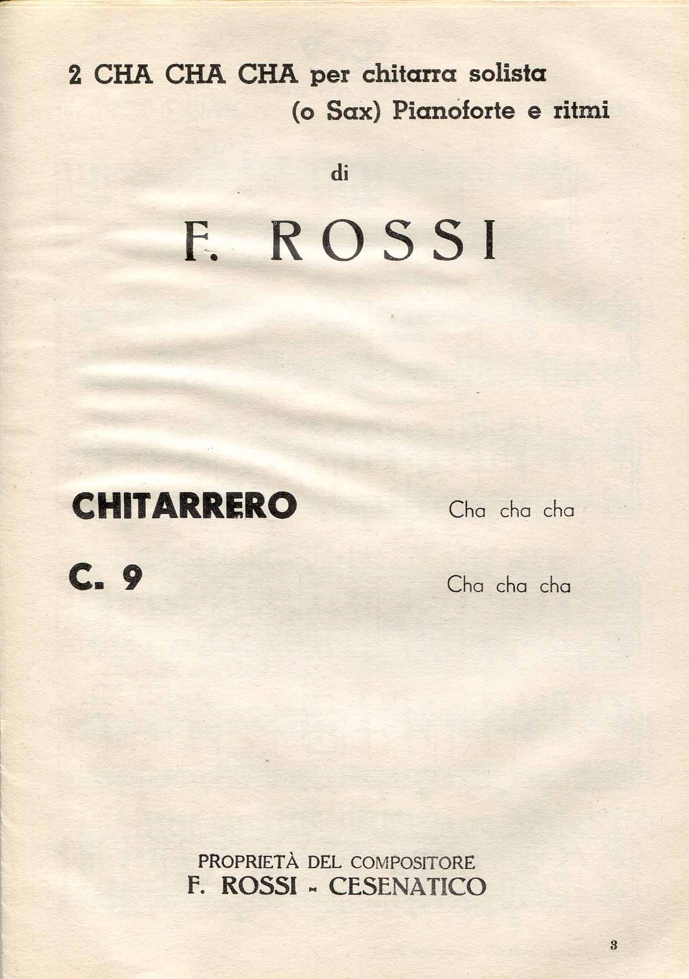 C. 9: cha cha cha